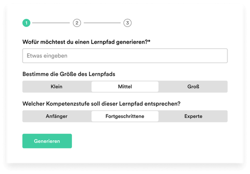 Abbildung des KI-gestützten Lernpfad-Editors