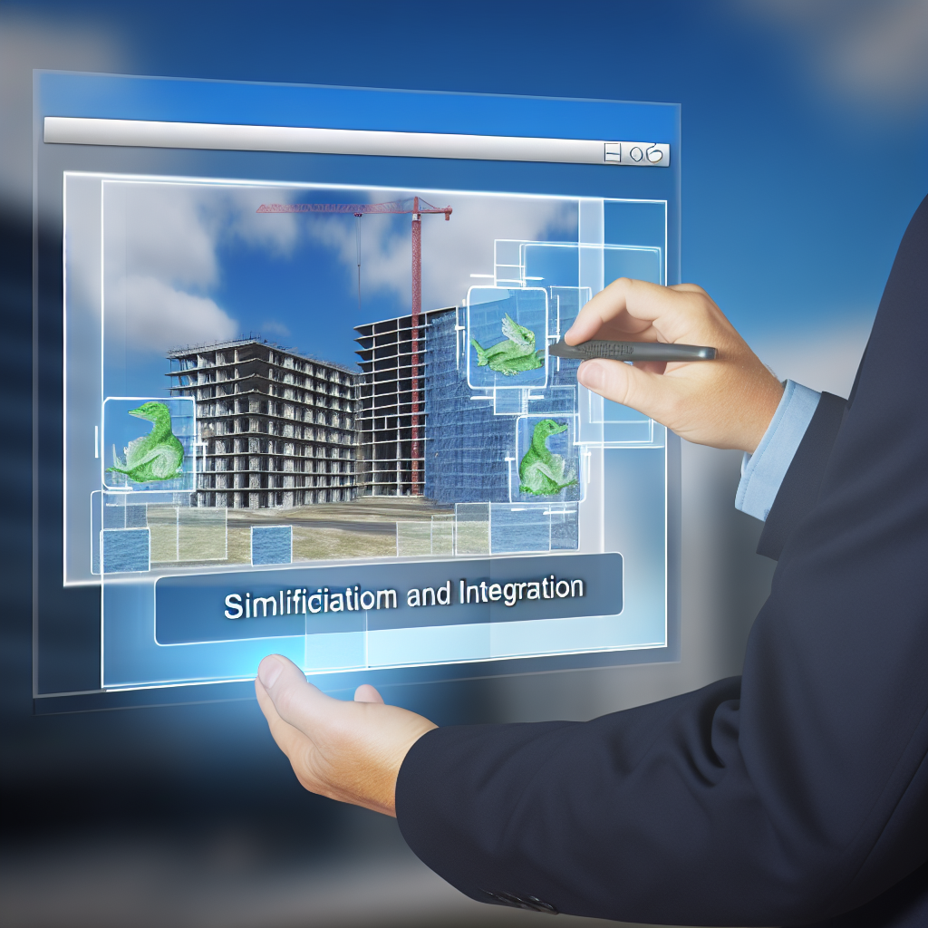 Ein Bauprojekt auf einer digitalen Plattform, das